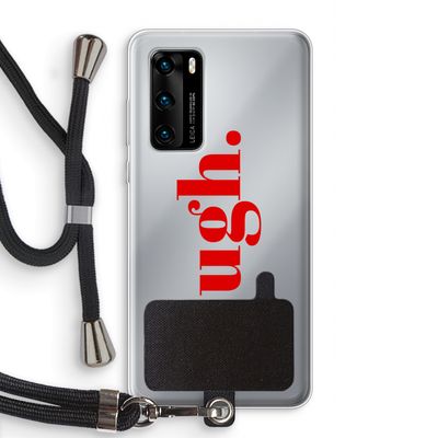 Ugh: Huawei P40 Transparant Hoesje met koord