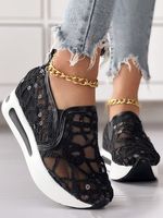 Fashion Sequin Breathable Mesh Slip On Platform Sneakers