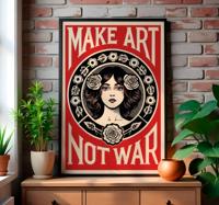 make art not war kunstposter