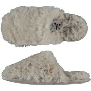 Dames instap slippers/pantoffels beige maat 39-40