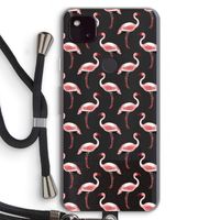 Flamingoprint groen: Pixel 4a 5G Transparant Hoesje met koord Flamingoprint groen: Pixel 4a 5G Transparant Hoesje met koord