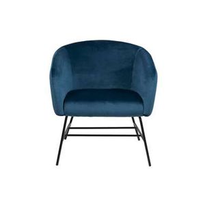 Fauteuil Belfast - fluweel - navy blauw - Leen Bakker