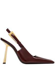 Saint Laurent escarpins vernis Lee à bride arrière - Marron