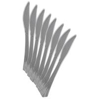 Urban Living kunststof messen - 80x - 19 cm - zilver - herbruikbaar