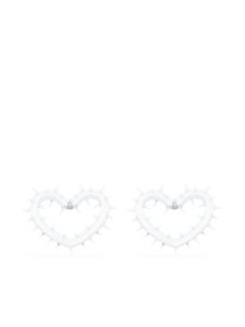 Hugo Kreit boucles d'oreilles Spiky Heart à design transparent - Tons neutres