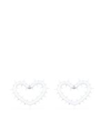 Hugo Kreit boucles d'oreilles Spiky Heart à design transparent - Tons neutres