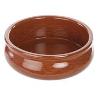 Tapas ovenschaal/serveerschaal - rond - Spaans terracotta/aardewerk - D18 x H6.5 cm