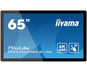 Iiyama ProLite TF6539UHSC-B1AG Large Format display Energielabel: G (A - G) 165.1 cm (65 inch) 3840 x 2160 Pixel 24/7 Geïntegreerde luidspreker, Multi-touch,
