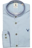 Pure Slim Fit Traditioneel overhemd lichtblauw, Motief - thumbnail