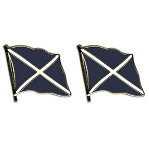 2x stuks pin broche speldje van vlag Schotland 20 mm