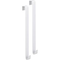 Deurhaken voor keuken kastdeuren - 2x stuks - wit - 30 cm - handdoekhaakjes