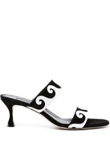 Manolo Blahnik sandales Bemusa 70 mm en cuir - Noir