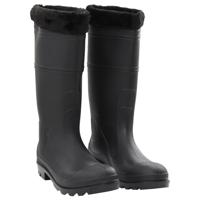 VidaXL Regenlaarzen met verwijderbare sokken maat 45 pvc zwart