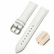 Huawei Watch GT 4 / GT 5 (41mm) & GT 5 Pro (42mm) - Crocodile leren bandje - Wit