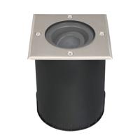 Cody LED Grondspot RVS - Dimbaar - Excl. GU10 lichtbron - Kantelbaar - Overrijdbaar - Vierkant - IP67 waterdicht - Tuinverlichting - Oprit