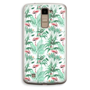 Flamingo bladeren: LG K10 (2016) Transparant Hoesje