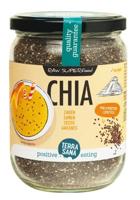 Raw chia zaad in glas bio 330 Gram
