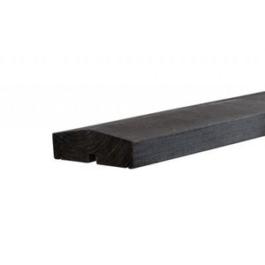 Zwart Houten Stapelrabat Afdeklat Klink/ Plank 200 CM