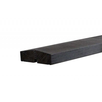 Zwart Houten Stapelrabat Afdeklat Klink/ Plank 200 CM