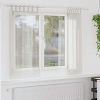 Voile Gordijn met gordijnen 2 pcs Crème 175 x 140 cm Polyester