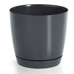 Prosperplast plantenpot - kunststof - antraciet - D21 x H19 cm