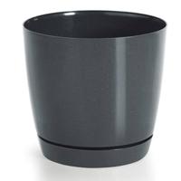 Prosperplast plantenpot - kunststof - antraciet - D21 x H19 cm