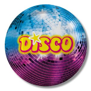 Disco feest wegwerpbordjes - 10x - D23 cm - jaren 80/disco themafeest