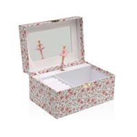 Doos-Juwelenkistje Versa Hout Hout MDF 12 x 10 x 18 cm Blommor