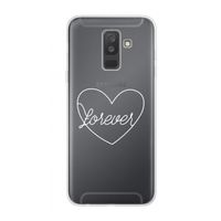Forever heart pastel: Samsung Galaxy A6 Plus (2018) Transparant Hoesje