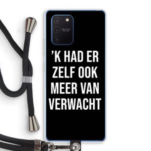 Meer verwacht - Zwart: Samsung Galaxy Note 10 Lite Transparant Hoesje met koord