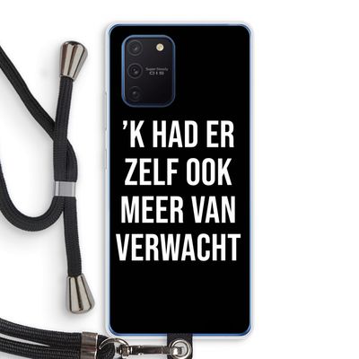 Meer verwacht - Zwart: Samsung Galaxy Note 10 Lite Transparant Hoesje met koord