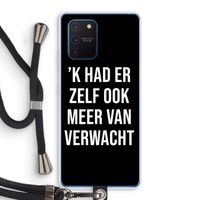 Meer verwacht - Zwart: Samsung Galaxy Note 10 Lite Transparant Hoesje met koord