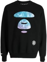 AAPE BY *A BATHING APE® sweat à logo imprimé - Noir - thumbnail