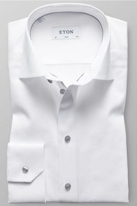 ETON Slim Fit Overhemd wit, Effen