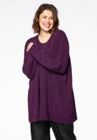 Yoek Pullover teddy | Paars | Maat 54/56