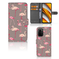 Poco F3 | Xiaomi Mi 11i Telefoonhoesje met Pasjes Flamingo - thumbnail