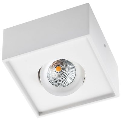 Cube Lux mat wit 7W LED 2700K 540 lumen dimbaar opbouwarmatuur kantelbaar in alle richtingen