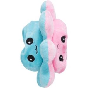 Trixie octopus omkeerbaar pluche roze / lichtblauw (19 CM)