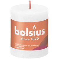 Bolsius Rustiko Shine kaars Cylinder Wit 1 stuk(s) - thumbnail