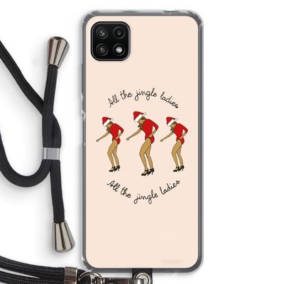 Jingle Ladies: Samsung Galaxy A22 5G Transparant Hoesje met koord