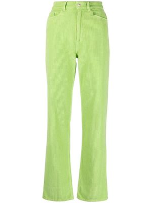Wandler pantalon en velours côtelé à taille haute - Vert