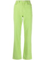 Wandler pantalon en velours côtelé à taille haute - Vert - thumbnail