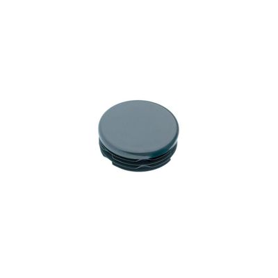 Inslagdop/meubeldop zwart rond Ø 1,2 cm en hoogte 0,4 cm van kunststof - 4 stuks