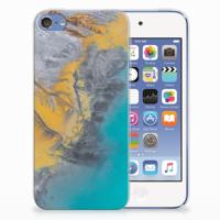 Apple iPod Touch 5 | 6 | TPU | Siliconen hoesje | Marble Blue Gold