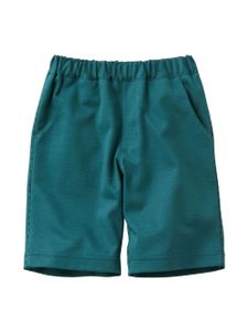 Familiar elasticated-waist cotton shorts - Vert