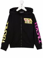 Versace Kids hoodie à logo imprimé - Noir Versace Kids hoodie à logo imprimé - Noir