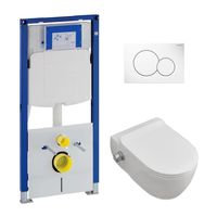 Geberit UP320 toiletset met Lambini Sub randloos toilet met bidetsproeier en softclose zitting - thumbnail