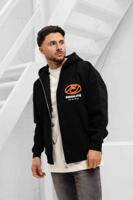 Equalité Arid Oversized Full Zip Hoodie Heren Zwart - Maat XS - Kleur: ZwartOranje | Soccerfanshop