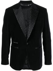 Philipp Plein blazer en velours à boutonnière - Noir