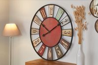 Boltze Manege Digitale wandklok Rond Beige, Zwart, Rood - thumbnail